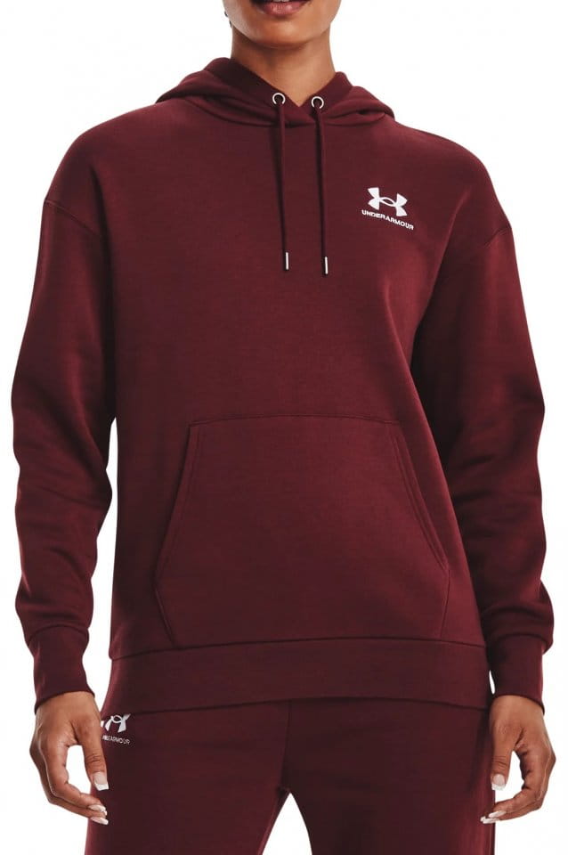 Sweatshirt med huva Under Armour Essential Fleece Hoodie-RED