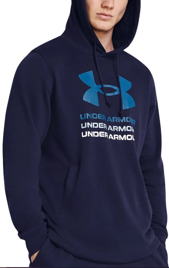 Sweatshirt med huva Under Armour UA Rival Terry Graphic Hood-BLU