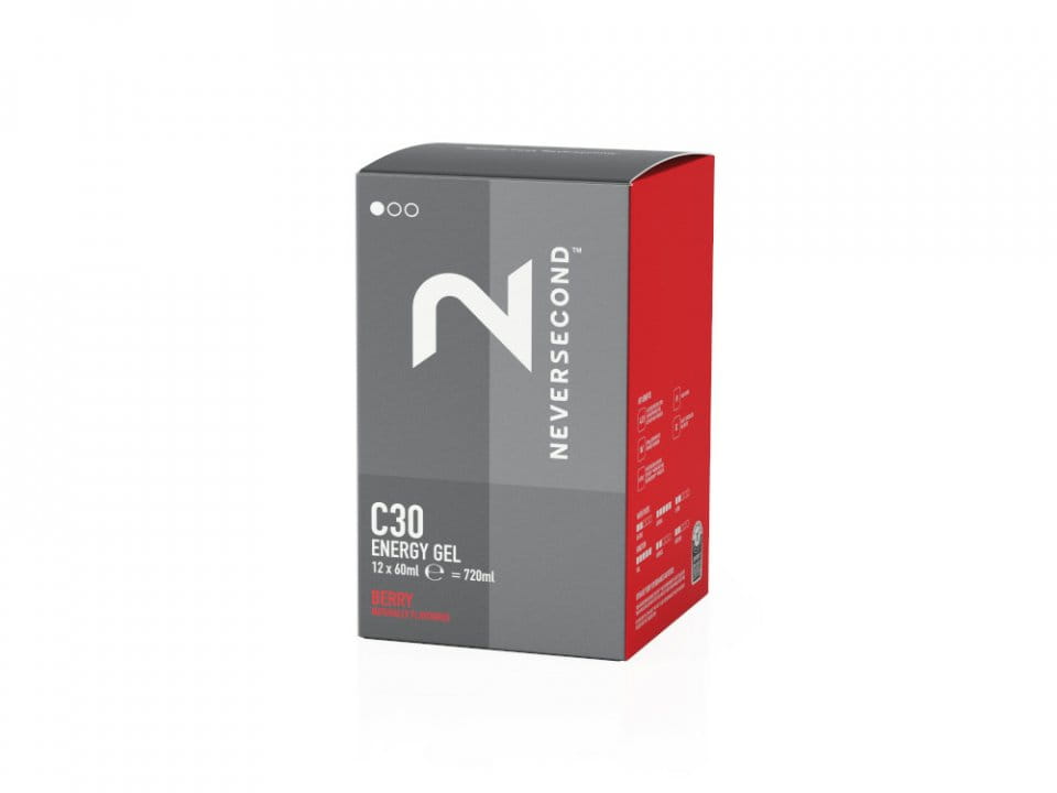 NEVERSECOND Energy Gel C30 Berry 60 ml | Box med 12 påsar