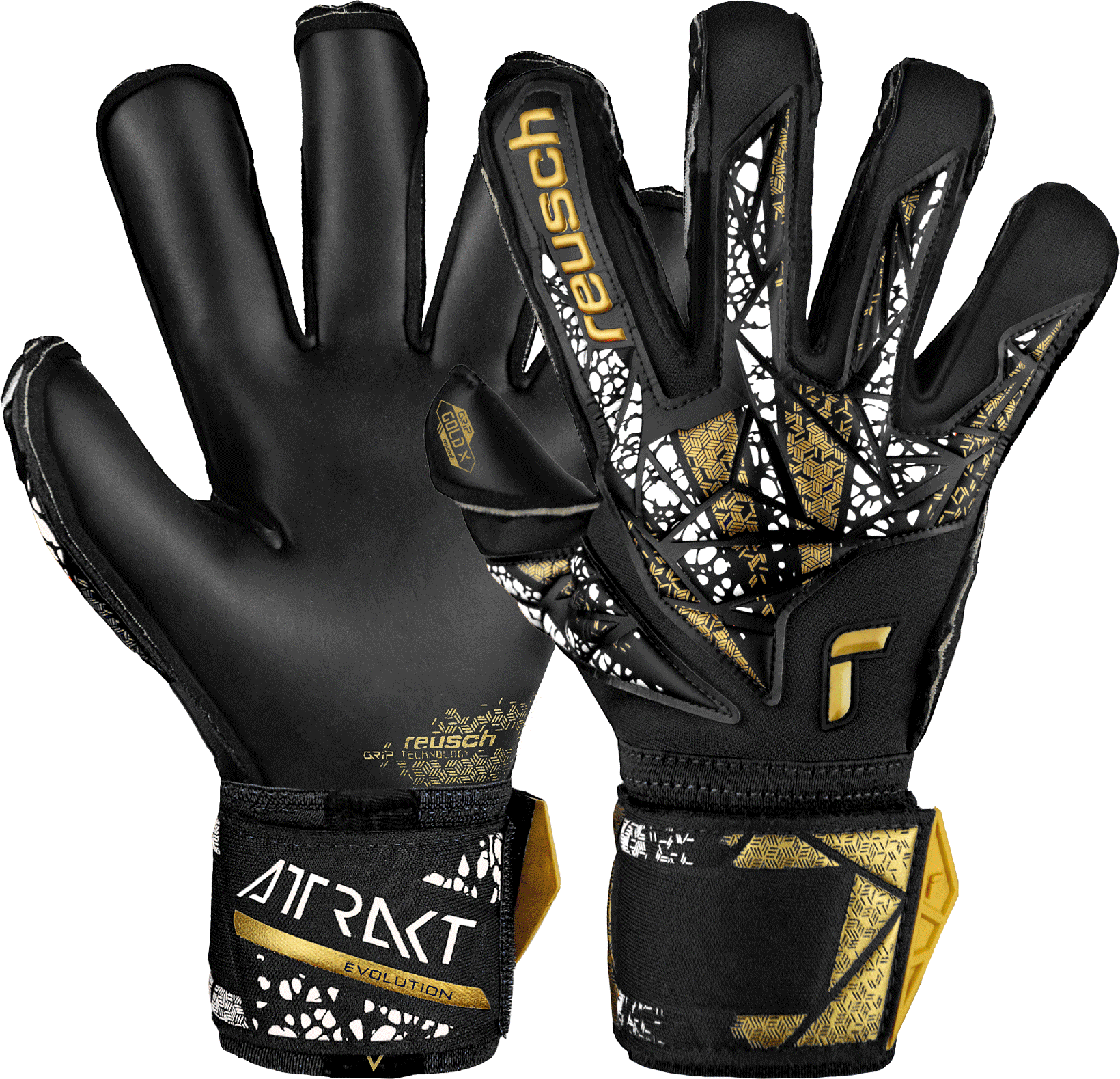 Målvaktshandskar Reusch Attrakt Gold X Evolution Cut Finger Support Goalkeeper Gloves
